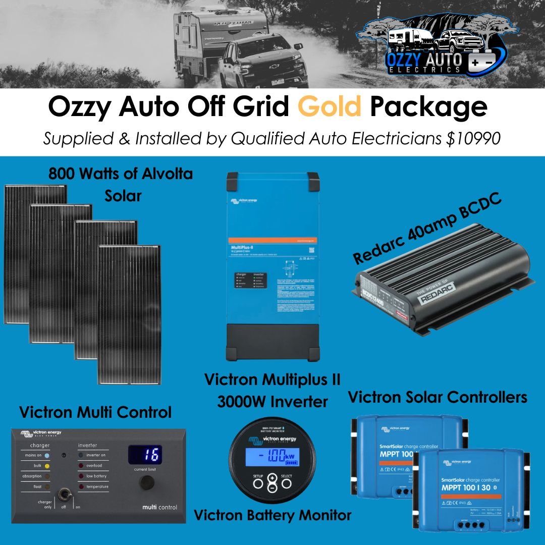 Ozzy Auto Electrics Victron Gold Off Grid Lithium Package - SUPPLIED & INSTALLED - Ozzy Auto Electrics