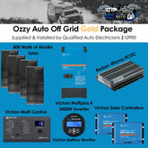 Ozzy Auto Electrics Victron Gold Off Grid Lithium Package - SUPPLIED & INSTALLED - Ozzy Auto Electrics